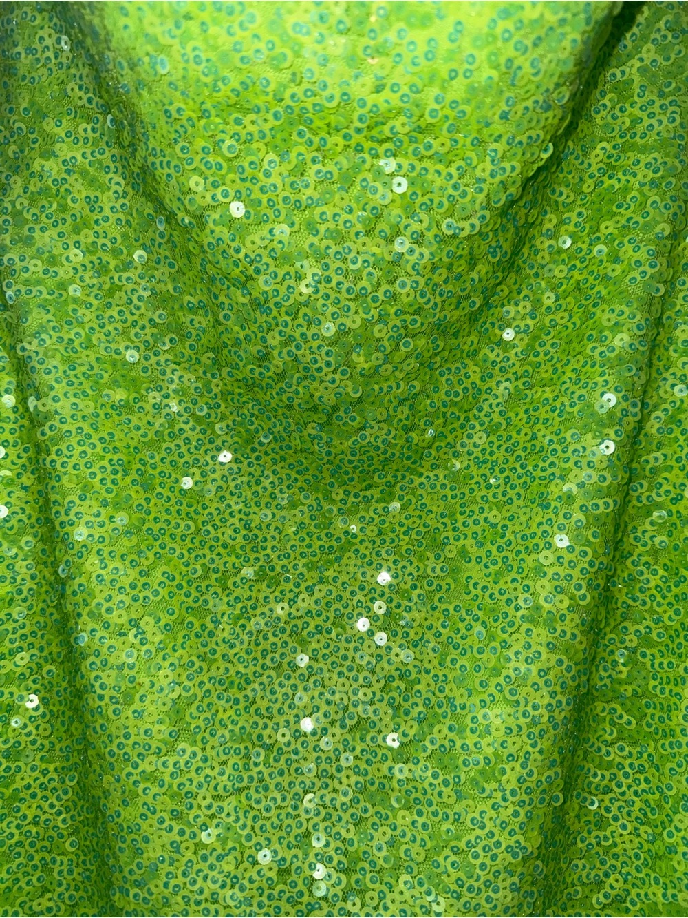 Clarissa Neon Lime Sequin Mini Dress - Picture 5 of 5